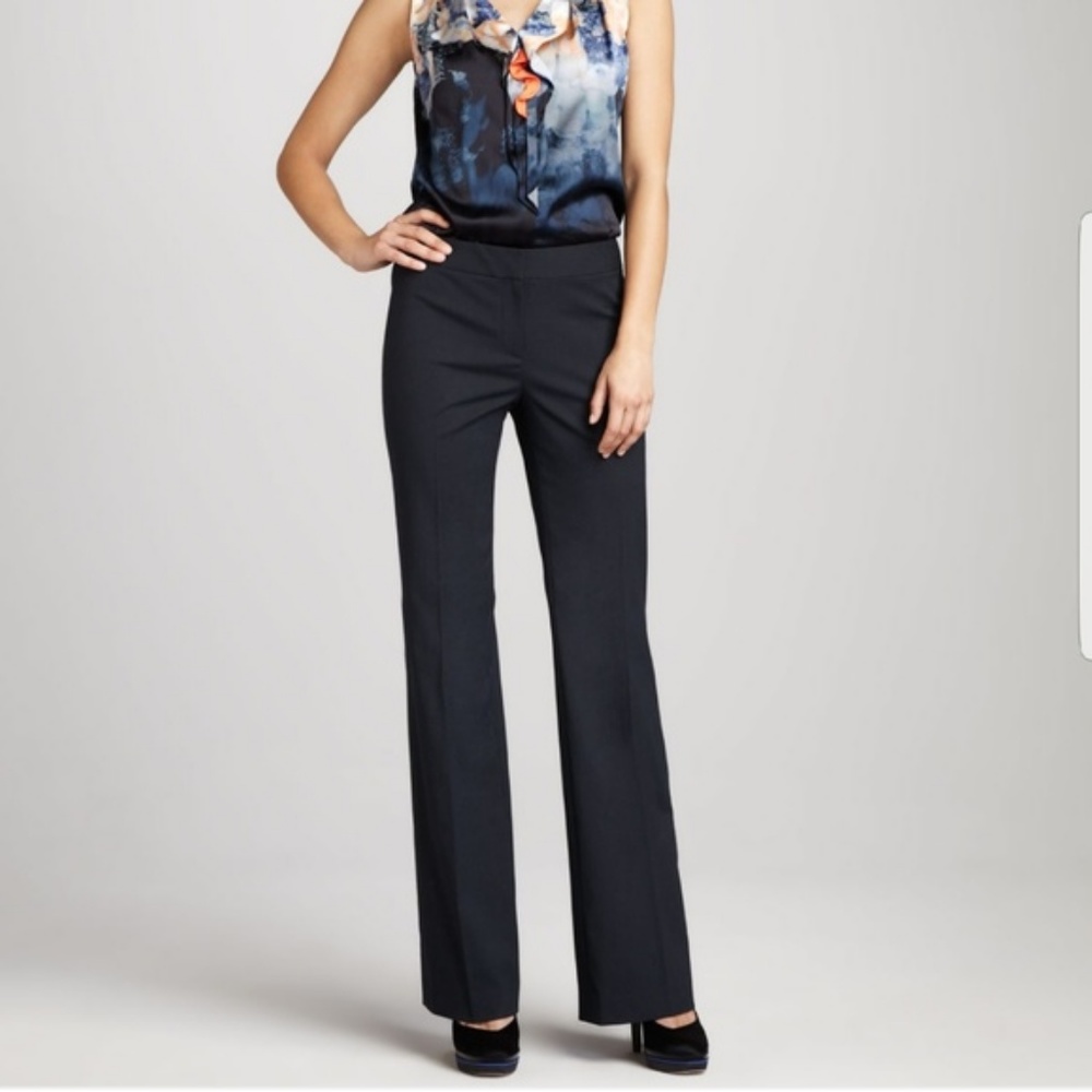 Elie Tahari Blue Gray Wool Cotton Pants 2